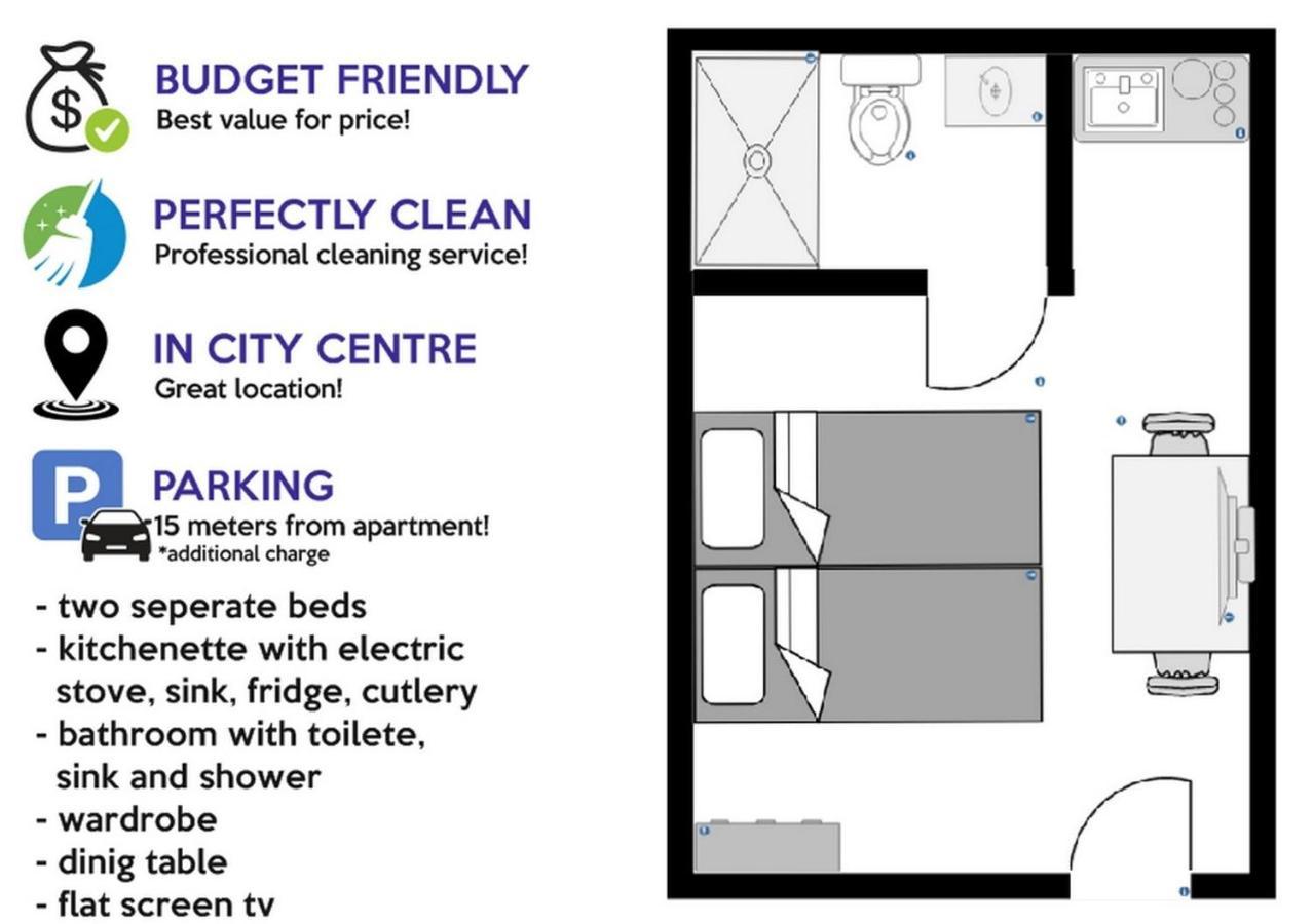 Budget Apartman Lelo Centar 3 Osijek Bagian luar foto